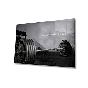 Spor Fıtnes Cam Tablo Sports Fitness 50x70 cm