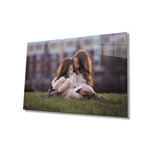 Kız Çocukları Cam Tablo 36x23 cm