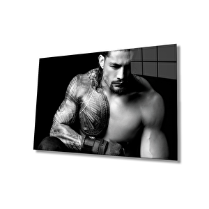 Siyah Beyaz İnsan Fotoğrafları Cam Tablo 50x70 cm