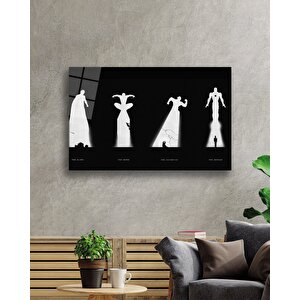 Siyah Beyaz İnsan Fotoğrafları Cam Tablo 36x23 cm