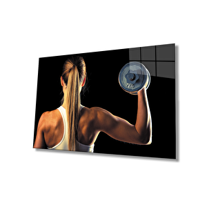 Spor Fıtnes Cam Tablo Sports Fitness 50x70 cm