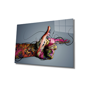 İllüstrasyon Cam Tablo Illustration Art 36x23 cm