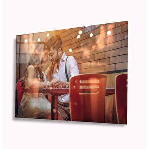 Sevgililer Cam Tablo 110x70 cm