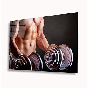 Spor Fıtnes Cam Tablo Sports Fitness 50x70 cm