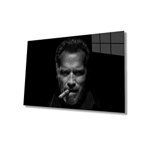 Siyah Beyaz İnsan Fotoğrafları Cam Tablo 36x23 cm