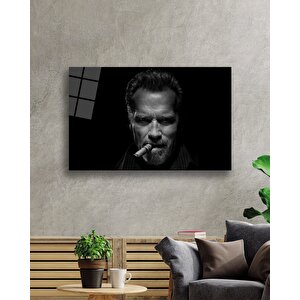 Siyah Beyaz İnsan Fotoğrafları Cam Tablo 36x23 cm
