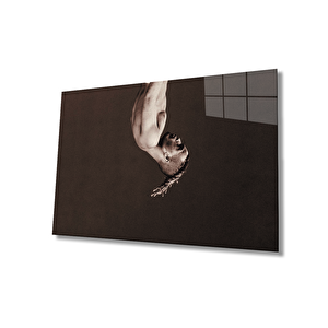 Siyah Beyaz İnsan Fotoğrafları Cam Tablo 50x70 cm