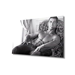 Siyah Beyaz İnsan Fotoğrafları Cam Tablo 36x23 cm