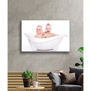 Bebekler Cam Tablo 36x23 cm