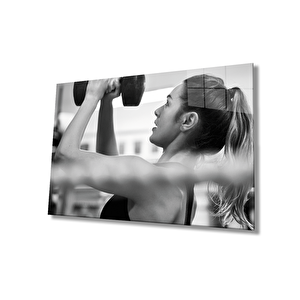 Siyah Beyaz İnsan Fotoğrafları Cam Tablo 50x70 cm