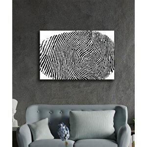 İllüstrasyon Parmak İzi Cam Tablo 90x60 cm
