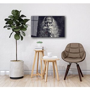 Siyah Beyaz İnsan Fotoğrafları Cam Tablo 50x70 cm
