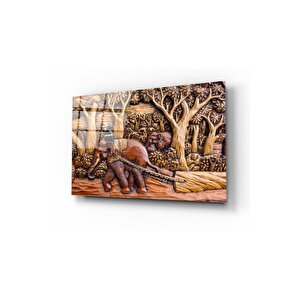 Fil Motifi Cam Tablo 50x70 cm
