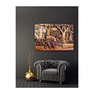 Fil Motifi Cam Tablo 50x70 cm