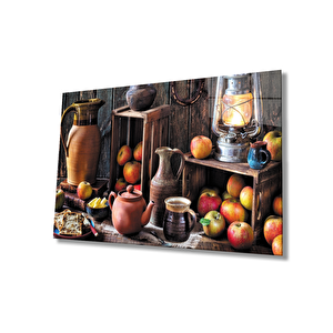 Cam Tablo Fruits Apple Still Life Kitchen 36x23 cm