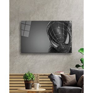 Siyah Beyaz Süpermen Cam Tablo 50x70 cm
