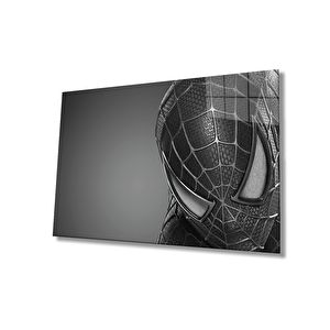 Siyah Beyaz Süpermen Cam Tablo 36x23 cm