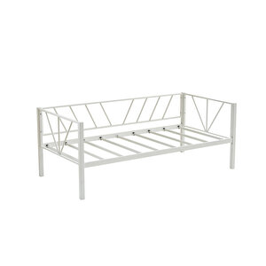 Alchera Daybed Tek Kişilik Metal Karyola - Beyaz 90x200 cm