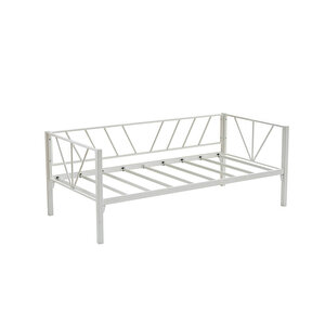 Alchera Daybed Tek Kişilik Metal Karyola - Beyaz 90x190 cm