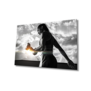 Spor Fıtnes Cam Tablo Sports Fitness 50x70 cm