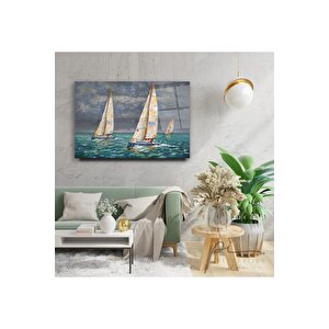 Yelkenliler Cam Tablo 60x90 cm