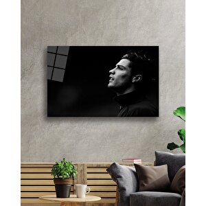 Siyah Beyaz İnsan Fotoğrafları Cam Tablo 36x23 cm