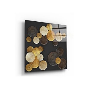 Altın Cam Tablo 80x80 cm