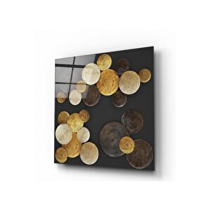 Altın Cam Tablo 80x80 cm