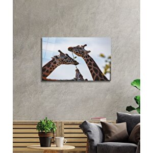 Zürafa Cam Tablo 50x70 cm