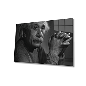 Siyah Beyaz İnsan Fotoğrafları Albert Einstein 50x70 cm