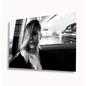 Siyah Beyaz İnsan Fotoğrafları Cam Tablo 50x70 cm