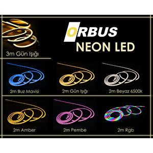 Orbus Neon Şerit Led 3 Metre Gün Işığı + 220 Volt Fiş Orb-neon