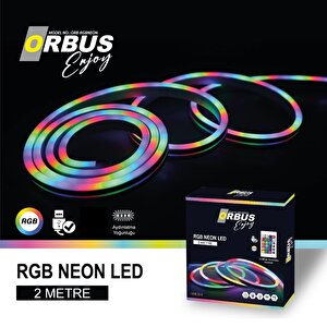 Orbus Rgb Neon Şerit Led 2 Metre Usb'li Orb-rgbneon