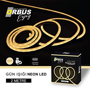 Orbus Neon Şerit Led 3000k Gün Işığı 2 Metre Usb'li Orb-3000kneon