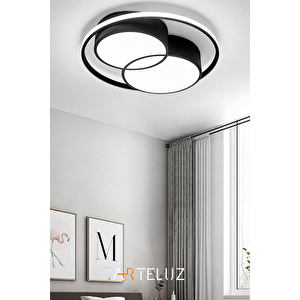 Modern Çi̇ft Yuvarlak Model Plafonyer Avi̇ze (50 Cm)