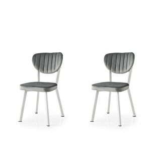 Star Demir Mutfak Sandalyesi 2 Li Set Beyaz