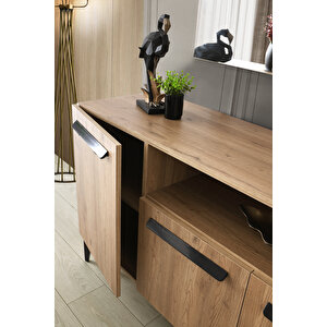 Modern Mercan Mdf Aynasız Konsol 160x43x84cm Krem
