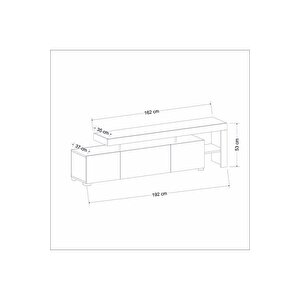 Beliz Işıklı Tv Ünitesi (beyaz)