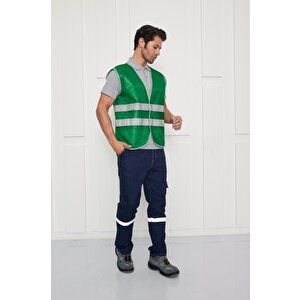 Orange Safety Koyu Yeşil  İkaz Yeleği