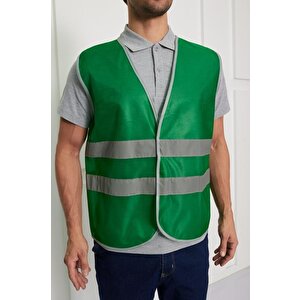 Orange Safety Koyu Yeşil  İkaz Yeleği