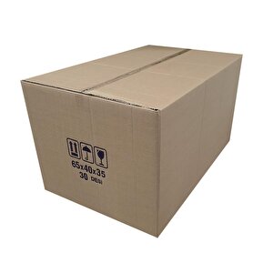 30 Desi Çift Oluklu Karton Koli 65x40x35 Cm 10 Adet
