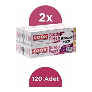 Cook Buzdolabı Poşeti Büyük Boy 30 X 45 Cm 2'li Paket (120 Adet)