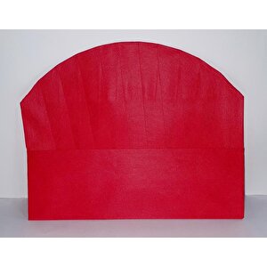 Tela Aşçı Kepi 23 Cm. Kırmızı 100 Adet