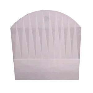 Tela Aşçı Kepi 30 Cm. Beyaz 20 Adet