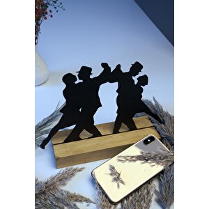 Hediyelik 17x25 Metal Ahşap Dans Tutkusu Masa Ve Raf Dekoru Yılbaşı Hediyesi