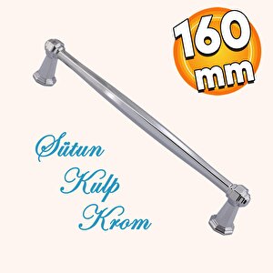 Sütun Mobilya Mutfak Dolabı Çekmece Dolap Kapak Kulpu Düz Metal Kulp Kulbu Kulpu 160 Mm Krom