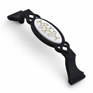 Palmira (96 Mm -9.6 Cm) Siyah Metal Mobilya Mutfak Dolabı Çekmece Dolap Kapak Kulpu Kulbu Kulpları