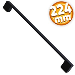 Gölcük Mobilya Mutfak Dolabı Çekmece Dolap Kapak Kulpu Kulbu Mat Siyah 224 Mm Metal Kulp