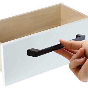 Gölcük Mobilya Mutfak Dolabı Çekmece Dolap Kapak Kulpu Kulbu Mat Siyah 224 Mm Metal Kulp