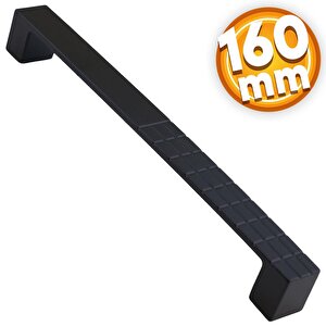 Bihter Desenli Mobilya Mutfak Dolabı Çekmece Dolap Kapak Kulpu Kulbu Siyah 160 Mm Metal Kulp